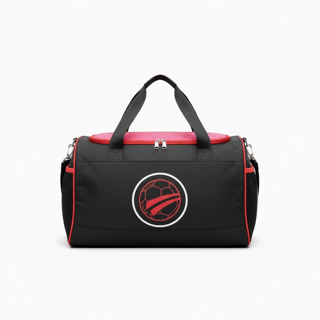 Custom Duffel Bag — Black / Red