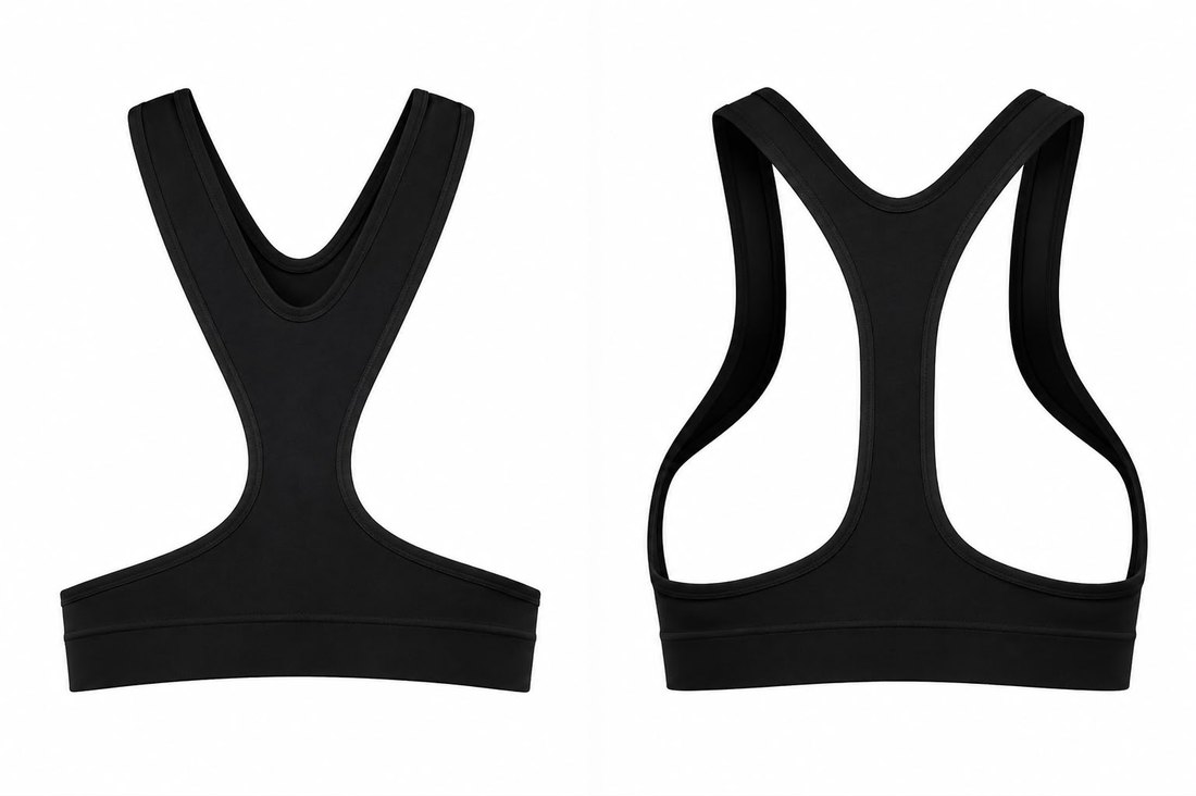 Sports Bra — Black Y-Back