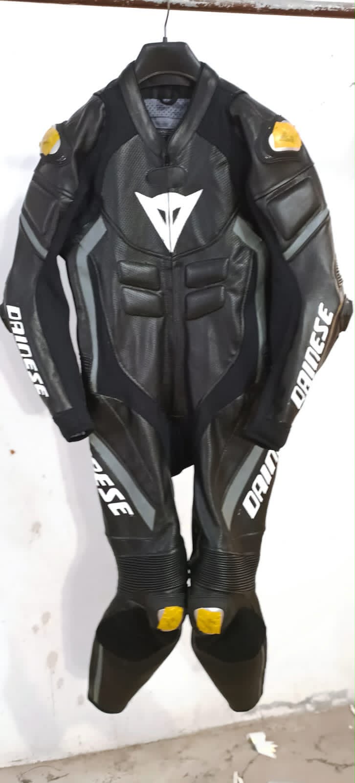 One-Piece Race Suit — Black / Grey Perforated