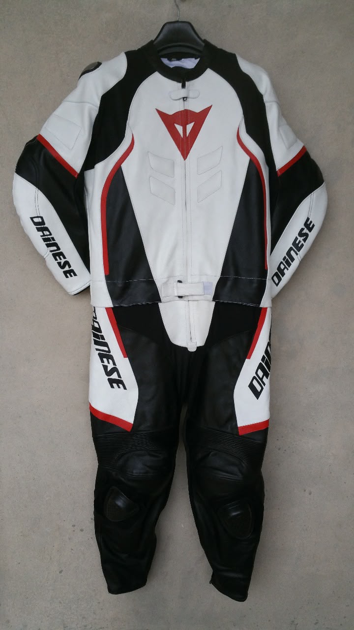 Two-Piece Racing Suit — White / Black / Red