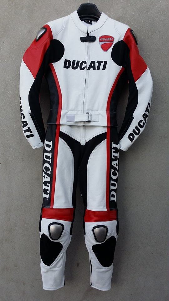 Two-Piece Racing Suit — White / Red